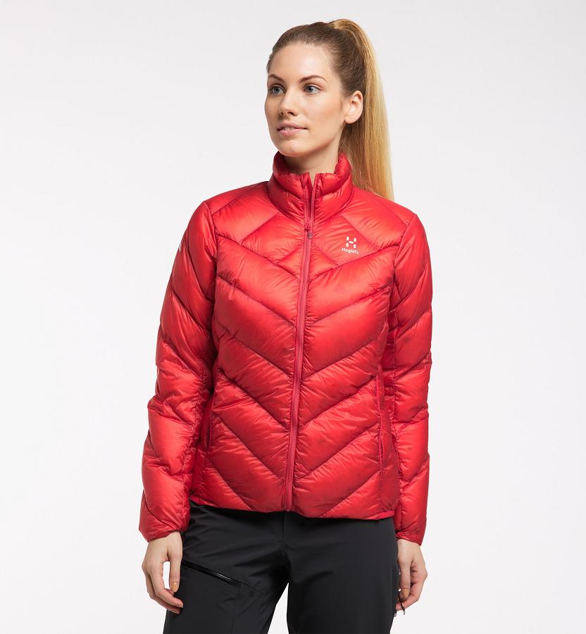 Haglöfs Womens L.I.M Essens Down Jacket Red New Zealand 36475HDWT